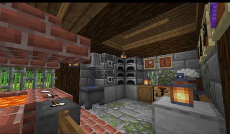 The new Blacksmith shops interior in the shanty town Cape Kracken Blacksmith Area Minecraft, Anvil Room Minecraft, Black Smith House Minecraft, Minecraft Blacksmith Forge, Minecraft Blacksmith Room, Blacksmith Minecraft Interior, Minecraft Black Smith Interior, Minecraft Blacksmith Interior, Minecraft Blacksmith