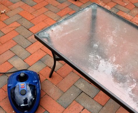 How to Clean Patio Furniture Clean Patio Furniture, Cleaning Patio Furniture, Black Patio Furniture, Pool Patio Furniture, Clean Patio, Glass Furniture, Water Spots, How To Clean Furniture, Pool Patio