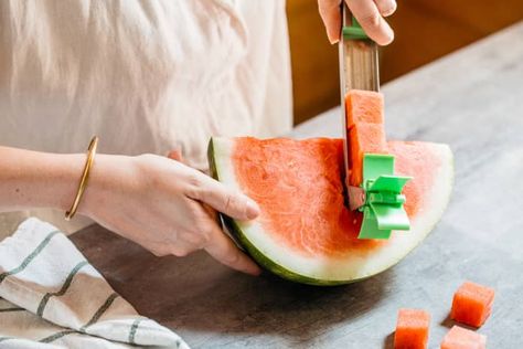 Best Watermelon Tools | Kitchn Balls Aesthetic, Types Of Watermelon, Watermelon Knife, Melon Balls, Watermelon Bowl, Watermelon Slicer, Fruit Love, Melon Baller, Cut Watermelon