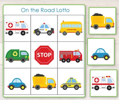 Road Printable, Lotto Games, Community Helpers, Busy Bags, Classroom Community, Second Birthday, English Class, Toddler Crafts, Infants