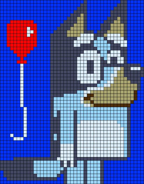 Bluey Pixel Art, Bobble Stitch Crochet Blanket, Bobble Stitch Crochet, Stitch Cartoon, Pixel Art Templates, Graph Paper Art, Pixel Crochet, Disney Cross Stitch, Cute Cross Stitch