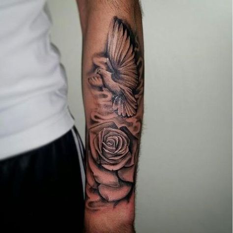 Half Sleeve Tattoo Stencils, Half Sleeve Tattoos Forearm, Feminine Tattoo Sleeves, Rose Tattoos For Men, Forearm Band Tattoos, Men Tattoos Arm Sleeve, Forarm Tattoos, Tattoos For Women Half Sleeve, Forearm Tattoo Design