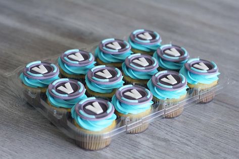 Fortnite V-Bucks Cupcakes 2020 Fortnite Cupcakes For Boys, Fortnight Cupcakes, Fortnite Cupcakes Ideas, Fortnite Cupcakes, Pull Apart Cupcake Cake, Cupcakes For Boys, Pull Apart Cupcakes, Star Wars Cake, Cupcake Designs