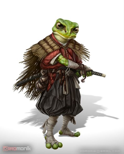 Frog Samurai, Dungeons And Dragons Races, Pathfinder 2e, Dnd Races, Fantasy Races, Dungeons And Dragons Characters, D&d Dungeons And Dragons, Skyfall, Dnd Characters