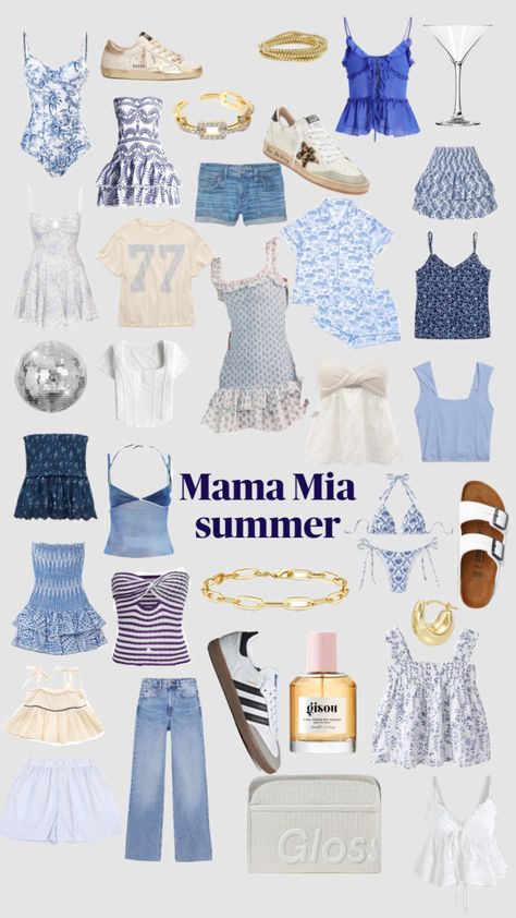 Mama Mia summer 🪩🫶🏻🐳#mamamia#Cute#blue#disco#honey#dancingqueen #summer#vibes#cute Ma Ma Mia Outfits, Momma Mia Outfits, Mama Mia Style, Mama Mia Outfits Inspiration, Mamamia Outfits, Mamma Mia Aesthetic Outfits, Mama Mia Outfits, Mama Mia Summer, Mia Outfits