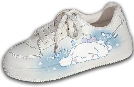 Cinnamoroll Sneakers #sanrio #cinnamoroll #shoes #sneakers Cinnamoroll Shoes, Cinnamoroll Things, Sanrio Snacks, Sanrio Shoes, My Melody Cute, Cute Converse Shoes, Cute Converse, Cute School Bags, Pretty Sneakers