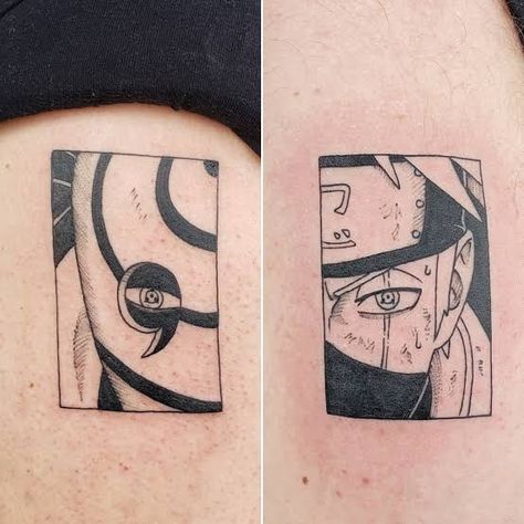 Naruto tattoo, Obito - Tobi, Kakashi Naruto Tattoo Kakashi, Kakashi Tattoo, Tato Naruto, Naruto Tattoos, Manga Tattoo, Naruto Tattoo, Tattoo Flash Sheet, Back Of Shoulder Tattoo, Gaming Tattoo