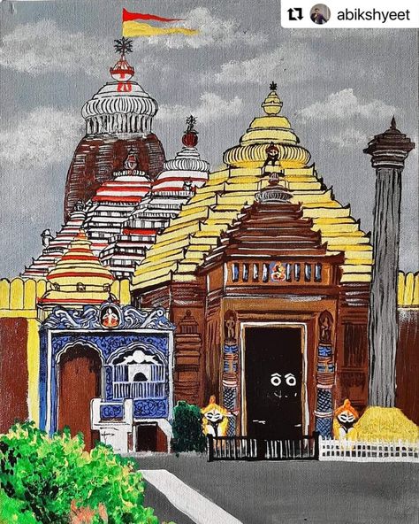 Temples Sketches, Jagannath Temple Drawing, Jagannath Sketch, Rath Yatra Drawing, Jagannath Wallpaper, Jagannath Drawing, Odisha Art, Jagannath Painting, Shree Jagannath