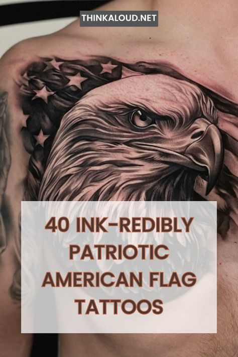 American flag tattoos are a timeless symbol of patriotism, pride, and unwavering love for the United States. From the fierce bald eagle clutching the stars and stripes to the solemn tributes to fallen soldiers, these tattoos offer a powerful way to express one’s national pride. America Flag Tattoos For Men, Tattoo Ideas For Men Patriotic, Eagle Flag Tattoo Men, Patriotic Back Tattoo, God Family Country Tattoos, Black And White Flag Tattoo, American Flag Chest Tattoo, Black And White American Flag Tattoo, Eagle Forearm Tattoo For Men