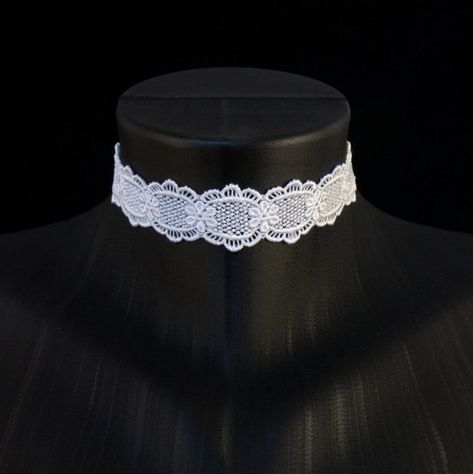 White Lace Choker, Choker Necklace Handmade, White Choker, Lace Choker Necklace, Usa Food, Simple Lace, Lace Choker, Bridal Fashion Jewelry, Pearl Jewelry Necklace