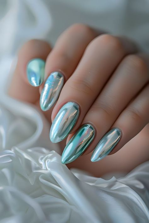 chrome nails designs, ombre nails, nails summer, trendy nails, chrome nail art, graduation nails acrylic, natural chrome nails, mint chrome nails, nail inspo, summer chrome nails, chrome manicure, graduation nails, mint nail designs, ombre chrome nails, elegant chrome nails, date night beauty, cute nails, pastel nails, minimalist nails, nail designs summer, wedding nails, chrome nail colors, aura nails, classic chrome nails, summer nails 2024, bright summer nails, nail art, summer nails Mint Chrome Nails, Cute Nails Pastel, Wedding Nails Chrome, Trendy Nails Chrome, Natural Chrome Nails, Chrome Aura Nails, Nails Designs Ombre, Gel Chrome Nails, Natural Nail Shapes