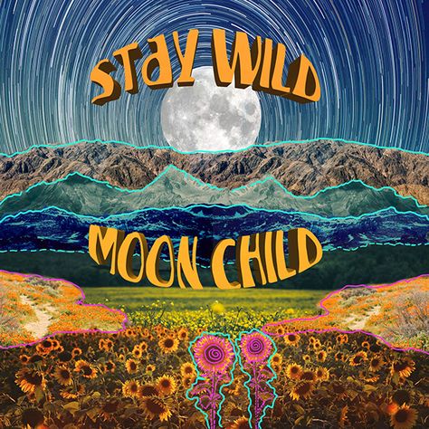 Stay Wild Moon Child on Behance Photography Collage, Stay Wild Moon Child, Wild Moon, Cloud Painting, Graphic Design Photography, Stay Wild, Moon Child, Phone Backgrounds, Design Photography