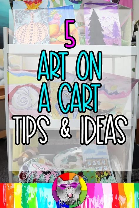 Art On A Cart Elementary Lessons, Back To School Art Projects, Upper Elementary Art, Line Art Projects, Art Classroom Organization, June Art, February Art, August Art, Art On A Cart