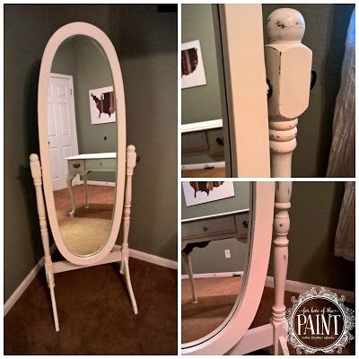 Cheval Mirror Makeover, Cheval Mirror, Mirror Makeover, Custom Vanity, Diy Upcycle, Standing Mirror, Annie Sloan Chalk Paint, French Linen, Milk Paint