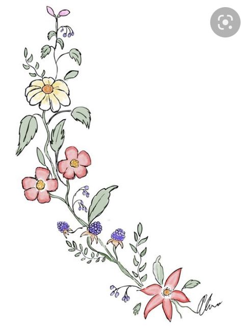 Easy Flower Vine Drawings, Flower Drawing Tumblr, Flower Vine Tattoos, Tumblr Flower, Cute Flower Drawing, Vine Drawing, Simple Flower Drawing, Blue Rose Tattoos, Bottle Designs