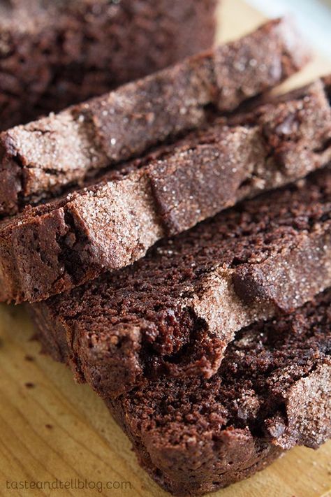 A copycat from Starbucks, this Chocolate Cinnamon Bread is a rich chocolate bread with a hint of cinnamon, topped with a crunchy cinnamon sugar topping. Sweet Quick Bread, Taste And Tell, Chocolate Bread, Cinnamon Bread, Quick Bread Recipes, Chocolate Cinnamon, Dessert Bread, Baking And Pastry, Amazing Recipes