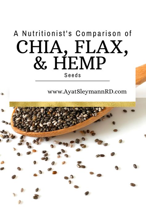 Which seed is the best choice for improving your overall health and well being? Chia, flax, or hemp? The answer may depend on your individual nutritional needs and goals, but a dietitian can explain the differences between the three super seeds and help you decide which one is the healthiest option for you. Read on to learn more about chia, flax, and hemp and how each of these super seeds can benefit your diet. Hemp Hearts Recipes, Hemp Seed Benefits, Chia Seed Nutrition, Hemp Seed Recipes, Super Seeds, Flax Seed Benefits, Chia Benefits, Chia Seed Recipes, Food Advice