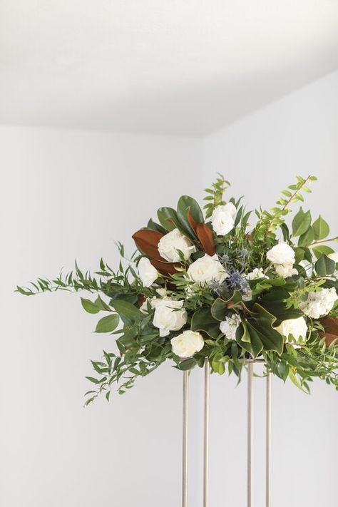 Magnolia Flower Arrangement, Budgeting Goals, Bride Tips, Tall Floral Arrangements, Urn Arrangements, Unique Wedding Bouquet, Wedding Ceremony Traditions, Aisle Flowers, Provo Utah