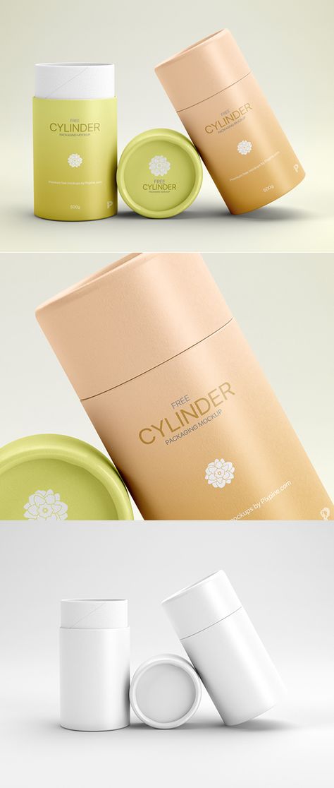 Free Cylinder Packaging Mockup Cylinder Packaging Template, Cylinder Packaging Design, Cylinder Packaging, Soap Packaging Design, Instagram Mockup, Free Packaging Mockup, Cosmetics Mockup, 3d Mockup, Packaging Template