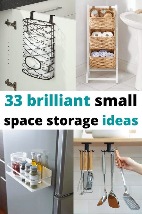 Space Saving Ideas For Home, Small Apartment Storage, Diy Space Saving, Storage Ideas For Small Spaces, Apartment Storage, Diy Space, Space Storage, Apartment Organization, Small Space Storage