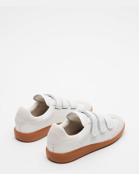 MOMENTUM White Velcro Low-Top Sneaker | Women's Sneakers – Steve Madden Velcro Shoes Women, Velcro Shoes, Velcro Sneakers, Top Sneakers Women, Women's Sneakers, Low Top, Sleek Design, Womens Sneakers, Steve Madden