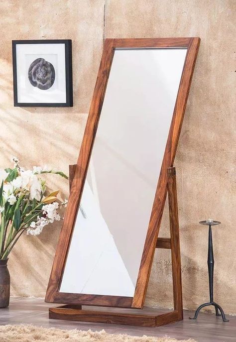 Large Floor Mirror, Mirror With Stand, Mirror For Living Room, Long Mirror, Unique Mirror, Wooden Mirror Frame, Mirror Wall Living Room, Dressing Table Desk, Cheval Mirror