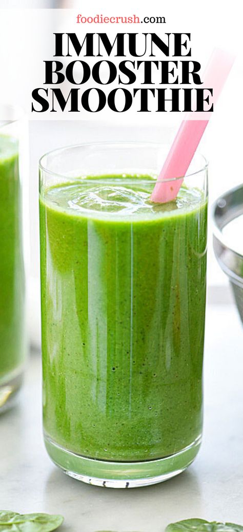 Immune Booster Smoothie, Healthy Drink Recipes, Sweet Green Smoothie, Green Smoothie Recipes Healthy, Energy Smoothie Recipes, Antioxidant Smoothie, Green Juice Smoothie, Smoothie Green, Immune Boosting Smoothie