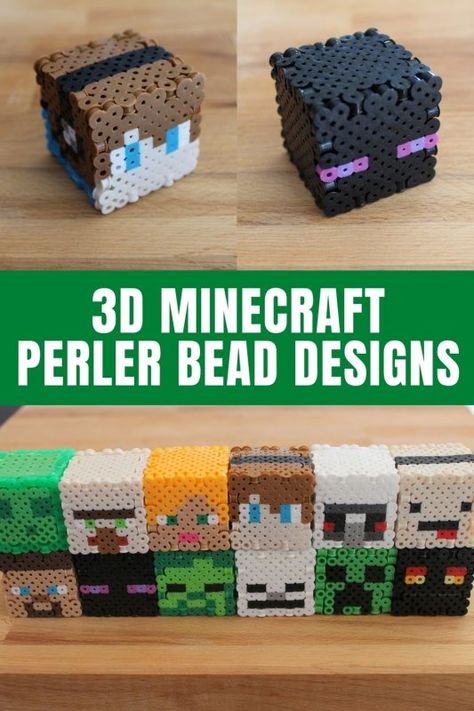 Minecraft Perler Bead Patterns, 3d Perler Bead Patterns, Afternoon Activities, Minecraft Beads, Minecraft Pattern, Perler Bead Designs, Minecraft Welten, 3d Pokemon, Art Motivation