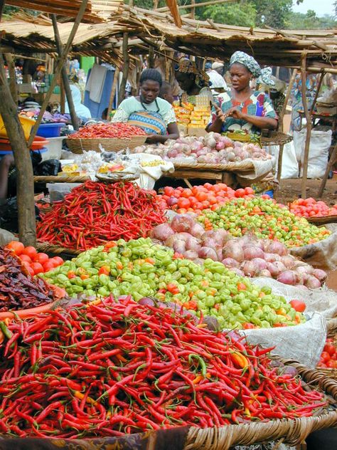 Nigerian Market Scene, Mali Food, Benin Travel, Kenya Food, Afro Inspiration, African Life, West African Countries, African Market, Farm Market