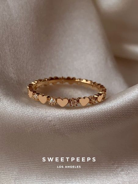 Product Details + Care  - 18K Gold Dipped Over Brass - Brass: Copper + Zinc Alloy - 1 Ring - Wipe Clean  - Imported  Dimensions - Size is 6 Have a question? Please message info@shopsweetpeeps.com and our support team will get back to you in 48 hours. Cute Simple Rings Gold, Promise Rings For Her Simple Gold, Gold Rings Heart Design, Simple Western Rings, Lots Of Rings On Hand, Cute Everyday Jewelry, Dainty Rings Gold, Pretty Jewellery Rings, Rings Designs For Women Gold