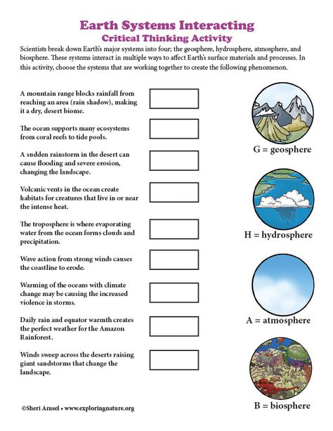 Learn about Earth Systems and Ecology on Exploringnature.org Earth Systems Activities, Earths Spheres, Adaptive Teaching, Elementary Earth Science, Geology Lessons, Seed Science, System 44, Earth Systems, Earth's Spheres