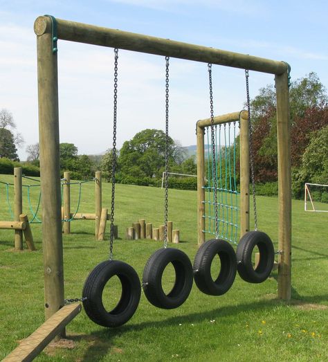 Tire Playground, Kids Garden Play, Kids Outdoor Playground, Diy Kids Playground, Tire Swings, Kids Backyard Playground, Backyard Kids Play Area, Diy Playground, Children Park