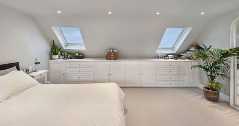 Bedroom Loft Conversion, Loft Conversion Wardrobes, Loft Conversion Layout, Loft Bedroom Decor, Dormer Bedroom, Loft Conversion Bedroom, Dormer Loft Conversion, Attic Bedroom Storage, Attic Bedroom Designs