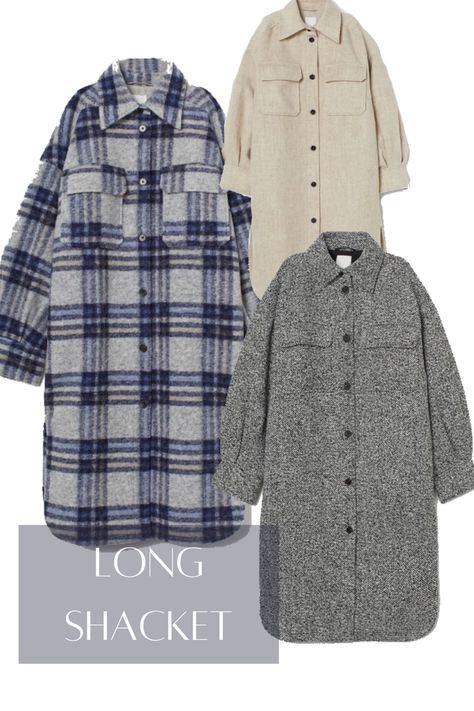 Shirt Jacket Outfit, Long Shacket, Fall 23, Cut Shirt, Grey Plaid, Good American, Cut Shirts, Wide Sleeves, Long Shirt