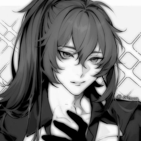 Diluc Black And White, Genshin Homescreen, Diluc Icon, Anime Widget, Genshin Icon, Anime Zodiac, Dearly Beloved, One Chance, I Love Him