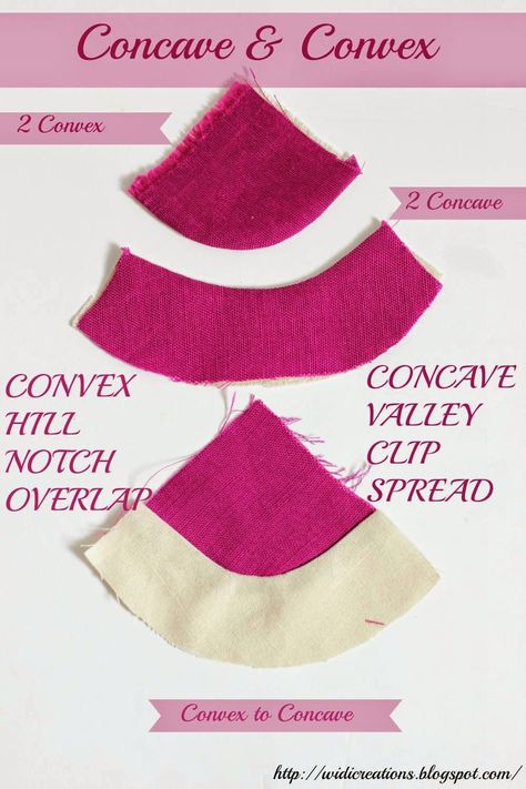 WIDI | Sewing blog | Step by Step instructions | Tutorials: Sewing Curved Seams Tutorial Sewing, Sewing Seams, Coin Couture, Sewing 101, Techniques Couture, Sewing Class, Sewing Blogs, Sewing Lessons, How To Sew