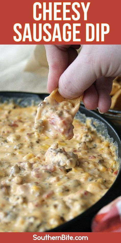 Corn And Sausage Dip, Corn Sausage Dip, Sausage Corn Dip, Dips With Sausage, Ground Sausage Dip, Mexican Sausage Dip, Cheesy Sausage Dip, Sausage Dip Recipe, Sausage Cheese Dip