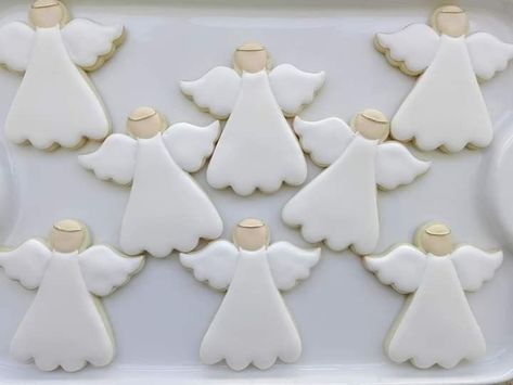 Angel Sugar Cookies Decorated, Angel Cookies Decorated, Angel Cookies, Christmas Sugar Cookies Decorated, Paint Cookies, Angel Cake, Christmas Brunch, Xmas Cookies, Christmas Cookies Decorated