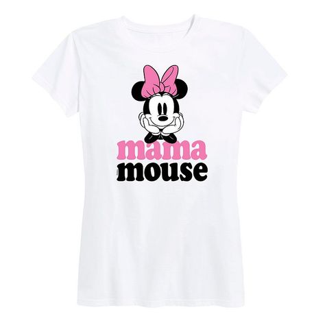 She will love showing off her style with this Disney's Minnie Mouse Women's Mama Graphic Tee. © Disney FEATURES Short sleeves CrewneckFABRIC & CARE Solid Color: Cotton ; Heather Colors: Cotton/Polyester Machine wash Imported Size: Small. Color: White. Gender: female. Age Group: adult. Doodles Birthday, Minnie Mouse Short Sleeve T-shirt For Spring, Minnie Mouse Graphic Cotton Tee, Cheap Short Sleeve Minnie Mouse T-shirt, Casual Minnie Mouse Cotton T-shirt, Cotton Minnie Mouse T-shirt With Short Sleeves, Trending Graphic Tees, Mouse Party, Disney Ladies