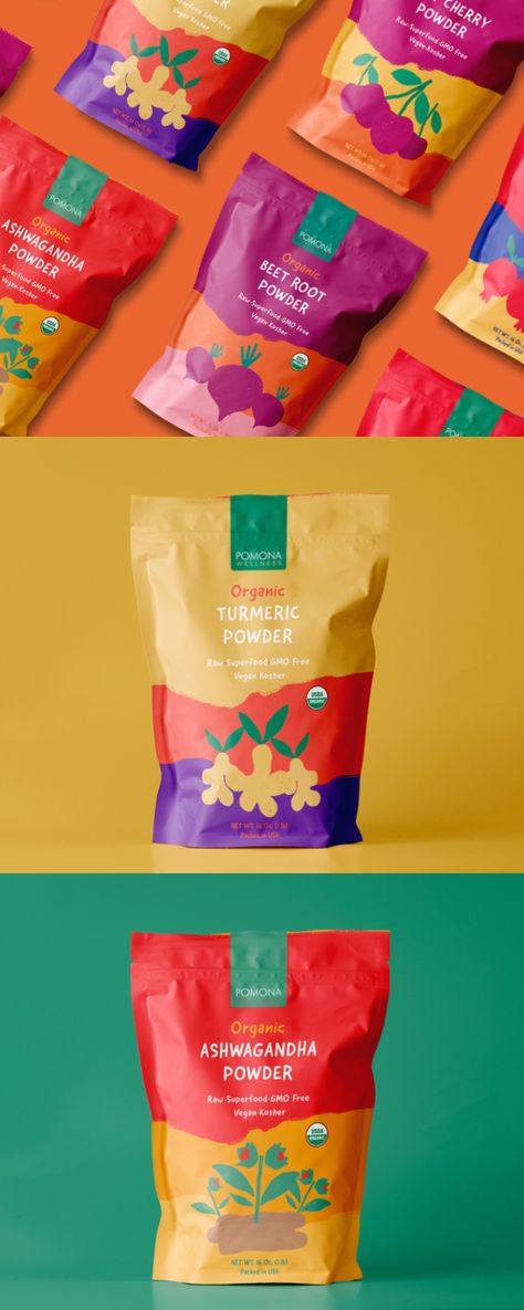 Powder Drink Packaging, Turmeric Packaging Design, Protein Powder Packaging Design, Organic Food Branding, Ready To Eat Packaging, Turmeric Packaging, Sugar Packaging Design, Healthy Food Packaging Design, Organic Packaging Design