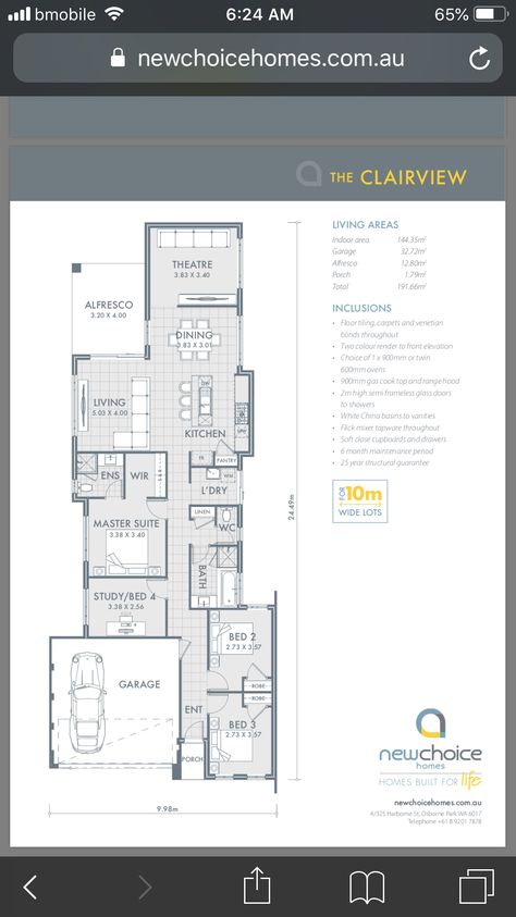 Narrow House Plans Single Storey, Study Bed, Narrow House Plans, Narrow Lot House Plans, Narrow House, House Blueprints, Story House, Dream House Plans, House Designs