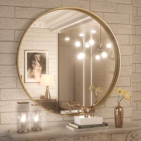 Desk/vanity Combo, Gold Mirror Bathroom, Vanity Bathroom Mirror, Gold Circle Mirror, Gold Round Mirror, Gold Vanity Mirror, Black Round Mirror, Round Vanity, Round Gold Mirror