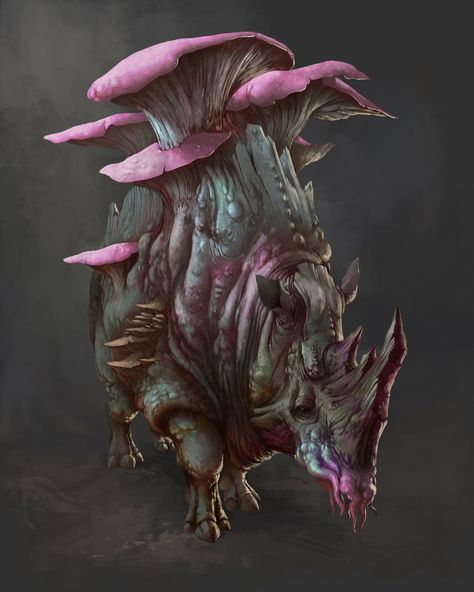 Mushroom Creature, Plant Monster, Character Design Challenge, 다크 판타지, Monster Concept Art, Dungeons And Dragons Characters, Manama, Fantasy Creatures Art, Fantasy Monster