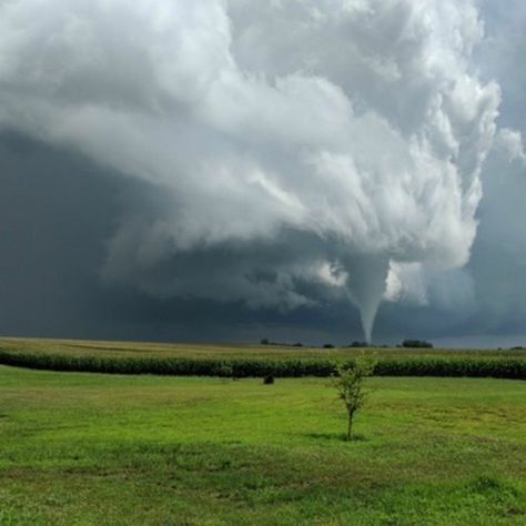 A STUNNING photo of a tornado that blew through Bondurant, Iowa yesterday. Ashley Fletchall took this from her home 3 miles north of town. From: Chris Nelson CBS58 Meteorologist (FB) Tornado Photography, Tornado Pictures, Storm Pictures, Storm Chasing, Matka Natura, Storm Photography, Wild Weather, Thunder And Lightning, Lightning Storm