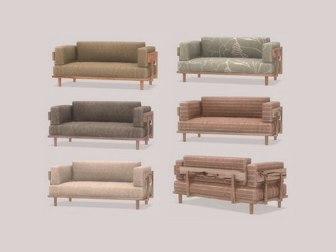 Sims 4 Sofa, Sims 4 Clutter, Green Sofa, 4 Dining Chairs, Sims4 Cc, Curved Sofa, Electronic Art, Sims 4 Cc, Velvet Sofa