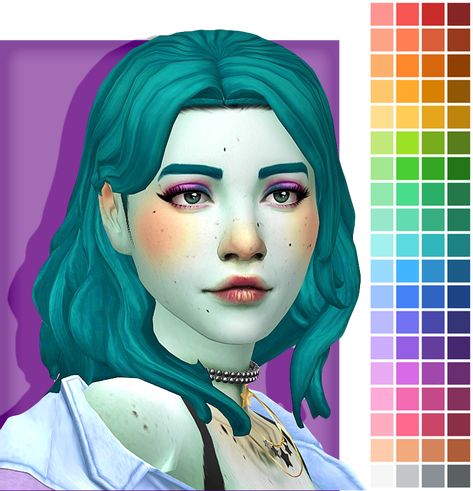 ˢʰᵉ ˢʰᵒʷᵉᵈ ᵐᵉ ᵃˡˡ ᵗʰᵉ ˢᵗᵃʳˢ Sims 4 Studio, Mint Hair, Sims 4 Mods Clothes, Sims 4 Cas, Ts4 Cc, Mint Color, The Sims4, Sims 4 Cc, Maxis Match