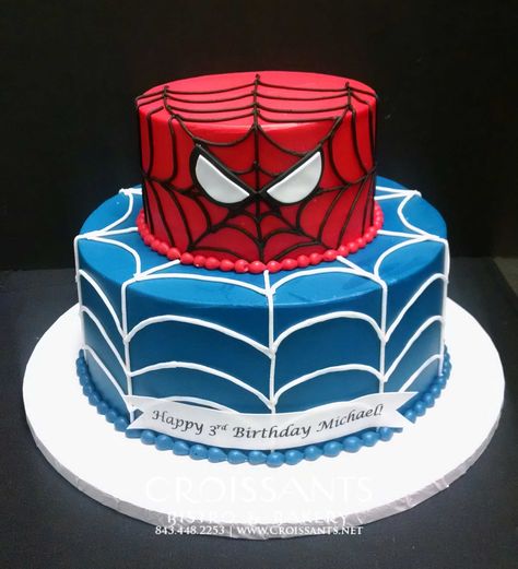 Spiderman Cake Topper, Spiderman Birthday Cake, Blue Birthday Cakes, Superhero Birthday Cake, Novelty Birthday Cakes, Pinterest Cake, Spiderman Theme, Spiderman Birthday Party, Superhero Cake