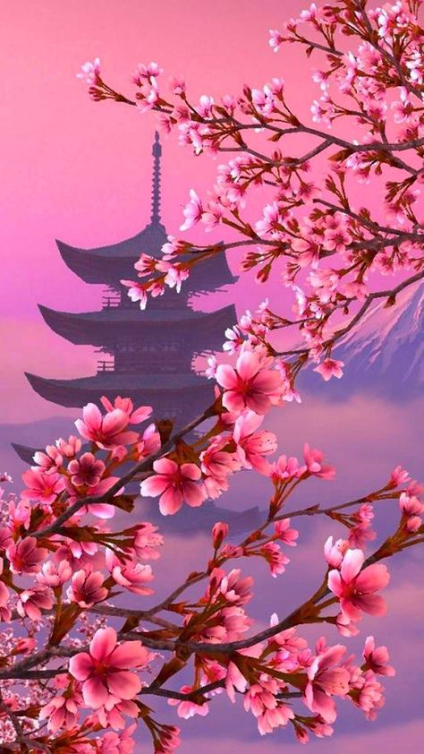 Anime Cherry Blossom, Blossom Wallpaper, Arte Yoga, Japan Cherry Blossom, Cherry Blossom Wallpaper, Sakura Tree, Aesthetic Japan, Sticker Ideas, Japanese Cherry Blossom