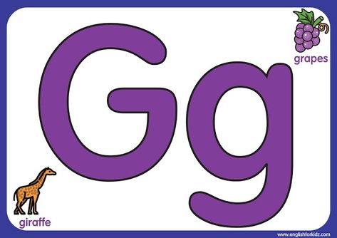 Big printable letter G for English learners Big Printable Alphabet Letters (a To Z), Alphabet Big And Small Letters, Abc Flashcards Printable, Letter D Worksheet, Alphabet Flash Cards Printable, August Themes, Letter Flashcards, English Alphabet Letters, The Letter G