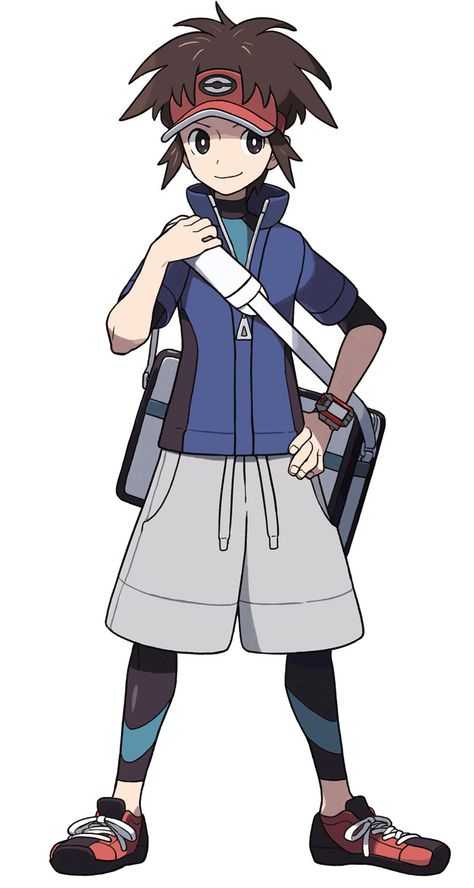 Male Trainer - Pokémon Black/White 2 Sugimori Ken, Pokemon Nate, Pokemon Black 2, Pokemon Ranger, Pokemon Trainer Outfits, Pokemon Black And White, Pokemon Wiki, Pokémon White, Pokemon Rpg